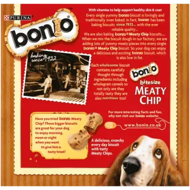 BONIO Meaty Chip Bitesize Dog Biscuits