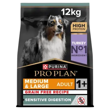 PRO PLAN® Medium and Large Grain Free Sensitive Digestion Turkey Dry Dog Food