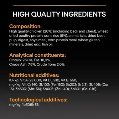 High quality ingredients