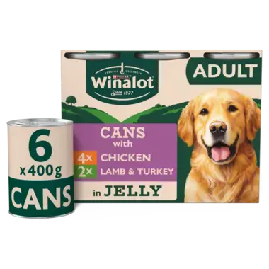 WINALOT® Classics in Jelly (Chicken, Lamb & Turkey) Wet Dog Food Cans